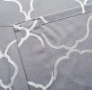 MIUCO Moroccan Embroidered Semi Sheer Curtains Linen Look Grommet Curtains for Living Room 52 x 84 Inch Set of 2, Grey by CozyNest Decor