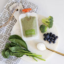 Infantino Squeeze Station, Baby Food Maker & Pouch Filler, Fill 3 Reusable Pouches at Once, Easy to Use, Dishwasher Safe, Homemade Baby Food Prep Essential, Purple by TinyTreasures Baby Boutique