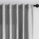 MYSKY HOME 90 Inches Long Living Room Curtains 2 Panels Boho Semi Sheers Light Filtering for Bedroom Windows, Linen Look Texture Soft Touch Country Back Tab, 50" Wide x 90" Long, Dove Grey, 2 Panels by CozyNest Decor