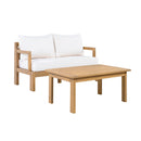 Outdoor 2-Piece Acacia Wood Patio Chat Set by HouseOfZazla