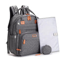 BabbleRoo Extra Large Diaper Bag Backpack, Expandable Baby Bag with Up to 50% More Capacity - Travel Essentials Baby Bag Tote with Changing Pad, Stroller Straps & Pacifier Case - Unisex, Dark Gray by TinyTreasures Baby Boutique