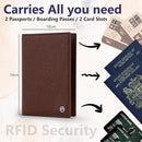 2 Passport Holder - Travel Essentials, RFID Blocking Wallet Credit Card Organiser, Plain Accessories Slim Cover For Men & Women by TinyTreasures Baby Boutique