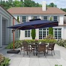 PURPLE LEAF 11ft Patio Umbrella Outdoor Square Umbrella Large Cantilever Umbrellas Windproof Offset Umbrellas Heavy Duty Sun Umbrella for Garden Deck Pool Patio, Navy Blue by GreenHaven Gardens