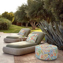 LVTXIII Indoor/Outdoor Inflatable Ottoman, D31 x H14 Inch Large Round Ottoman, All Weather Foot Rest Stool, Portable Footrest for Patio, Garden, Camping and Home - Paisley Multi by CozyNest Decor