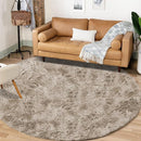 4FT Round Rug for Bedroom: Fluffy Shag Soft Washable Rugs Circle Small Fuzzy Plush Indoor Carpet for Living Room Nursery Playroom Dorm Kids Girls Boys Room (Camel, 4'x4') by TinyTreasures Baby Boutique