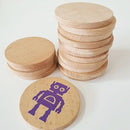bee smart Wooden Memory Game - Matching Memory Game for Kids 3 and Up, 16Pcs | Educational Toy for Preschool Toddlers Board Games (Robots) by TinyTreasures Baby Boutique