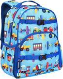 Wildkin ECO rPET 15-inch Kids Backpack – Sustainable, Padded, Adjustable – Trains, Planes & Trucks by TinyTreasures Baby Boutique