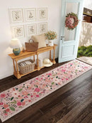 Runners for Hallways Kitchen Runner Rug Non Slip 2'x 10' Long Washable Rugs with Rubber Backing Soft Floral Carpet Runner for Hallways, Kitchen, Laundry, Bedroom, Bathroom(Pink) by CozyNest Decor