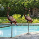 chisheen Outdoor Garden Crane Statues and Sculptures Metal Yard Art Statue for Garden Decoration Large Size (2) by GreenHaven Gardens