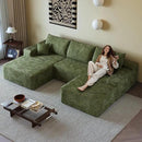 108" Sectional Couches for Living Room Modern Modular Sofa with L-Shape Couchs Upholstered Boneless Couch Deep Seat Sectional Couch with Chaise (Green, Left Facing Chaise+2Seaters+1Ottoman) by CozyNest Decor