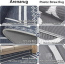 Outdoor Patio Rug, Outside Rectangular Carpet, Moroccan Geometric Rugs, Washable Large Indoor Outdoor Rug 8x10 Mats for RV, Picnic, Backyard, Deck, Balcony, Porch, Beach by GreenHaven Gardens