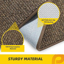 JSEI Dirt Trapper Door Mat 32"x48" Non-Slip Washable Entrance Mat, Dog Doormats, Absorbent & Fade-Resistant Floor Mats, Low Profile Welcome Mats for Entryway, Front Door, and Inside Entrance, Brown by CozyNest Decor