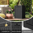 55 Gallon Outdoor Storage Box Waterproof Lockable Resin Deck Box Large, Patio Storage Bin for Pool Accessories Cushion Furniture, Garden Tools, UV-Resistant Outside Delivery Black by GreenHaven Gardens