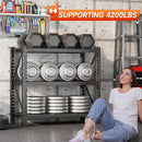 Heavy Duty Garage Shelving Unit - 4200 lbs Capacity, Industrial Metal Storage Rack, Adjustable Steel Rack for Garage, Warehouse, Basement, Pantry,51.2" W x 23.6" D x 47.2" H by GreenHaven Gardens
