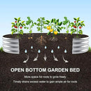Land Guard Galvanized Raised Garden Beds Outdoor with 2 Magnetic Solar-Powered Lights(Grey), Metal Planter Raised Beds, 4×2×1Ft Metal Raised Garden Beds for Gardening, Vegetables, Flowers by GreenHaven Gardens