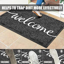 Front Door Mat - Non Slip, Durable Welcome Mat for High Traffic Areas (36"x24" Black) by CozyNest Decor