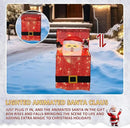 Light Up Electric Santa Claus Decor with 100 LED Lights, 3D Pre-Lit Animated Santa Claus for Xmas Decoration, 14.17" L x 10" W x 26.97" H Freestanding Glittered Display for Outdoor, Indoor by CozyNest Decor