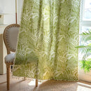 Sutuo Home Boho Curtains 84 Inches Length for Bedroom Living Room, Printed Cotton Linen Rod Pocket Rustic Farmhouse Bohemian Tassels Window Treatment, 1 Panel 59" W x 84" L, Green Botanic Leaves by CozyNest Decor