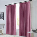 Macochico Pinch Pleated Blackout Linen Curtains 96 Inches Long 100% Light Blocking Burlap Curtains for Bedroom Living Room Thermal Window Panels with Tieback 72”Wx96”L Lilac 1 Panel by CozyNest Decor
