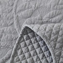 MarCielo 3-Piece 100% Cotton Oversized Bedspread Lightweight Quilt Coverlet Embroidery Farmhouse Bedding Set T0 (Light Grey, Oversized King (118"x106")) by CozyNest Decor
