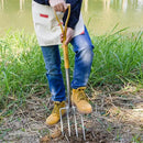 Berry&Bird Gardening Digging Fork, 4-Tine Stainless Steel Pitchfork, 43.9" Heavy Duty Spading Fork with D-Grip Handle and Ergonomic Ash Wood Handle for Digging, Planting, Cultivating, Aerating by GreenHaven Gardens