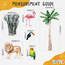 Safari Animal Wall Decals for Kids by Lipastick-Peel and Stick Jungle Stickers Giraffe, Elephant, Hippo, Palm Tree, Parrot for Toddlers Room, Nursery, Playroom, Classroom, Daycare Decor Art- M Size by TinyTreasures Baby Boutique