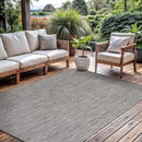 CAMILSON Outdoor Rug 8x10 Modern Area Rugs for Indoor and Outdoor Patios and Porches - Waterproof, Washable, Non-Shedding, Easy-to-Clean Outside Carpet (8 x 10, Solid - Silver Gray) by CozyNest Decor