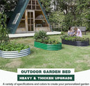 Land Guard 2Pcs Galvanized Raised Garden Bed Kit, 10×4×1ft Galvanized Planter Raised Garden Boxes Outdoor, Oval Large Metal Raised Garden Beds for Vegetables………… by GreenHaven Gardens