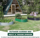 Land Guard 2Pcs Galvanized Raised Garden Bed Kit, 7.5×3×1ft Galvanized Planter Raised Garden Boxes Outdoor, Oval Large Metal Raised Garden Beds for Vegetables……… by GreenHaven Gardens
