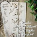 3D Wooden Growth Ruler Markers for Kids Height Measurement, Safari Shapes for Boys Nursery. by TinyTreasures Baby Boutique