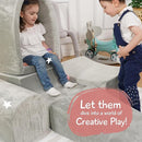 Foam Climbing Blocks for Toddlers 1-3 - Baby Climb and Crawl Activity Playset - Indoor Activity Play Structure for Toddlers - Foam Soft Play Set for Babies - Balls NOT Included - Gray by TinyTreasures Baby Boutique