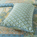 NEWLAKE Cotton Patchwork Bedspread, 3-Piece Bedding Quilt Set with Real Stitched Embroidery, Reversible Matelasse Bed Coverlet Set,Green Farmhouse Garden,King Size by CozyNest Decor