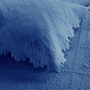 MarCielo 3-Piece 100% Cotton Oversized Bedspread Lightweight Quilt Coverlet Embroidery Farmhouse Bedding Set (Tk Midtone Blue, Oversized Queen (100"x106")) by CozyNest Decor