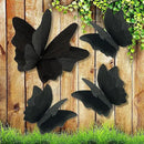 Party Butterfly Decorations, Black 3D Butterfly Birthday Decoration, 4 Pcs Crepe Paper Hanging Decor for Room, School, Black Theme, Flower Party for Garden, Dining Table Decor by CozyNest Decor
