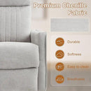 Manual Swivel Rocker Recliner Chair for Adults, Overstuffed Reclining Glider Chair for Nursing with Vibration Massage & Heat, Living Room Rocking Recliner 2-Stage backrest, Chenille Fabric Light Gray by CozyNest Decor
