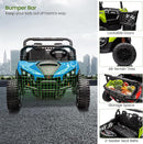 24V 2 Seater Ride On Car Truck, Power Wheels Kids UTV w/Parent Remote Control, 3.1 MPH Max Speed, Music Player, LED Lights & Storage, Electric Vehicle Ride On Toy for Kids Toddler Ages 3-8, Blue by TinyTreasures Baby Boutique