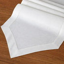 D'Moksha Homes White Linen Table Runner 60 Inches Long - 100% Pure Linen Diamond Table Runner 14 x 60 Inch for Dining, Fall and Halloween - Machine Washable by CozyNest Decor