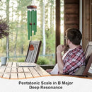Large Aluminium Wind Chimes 37 Inches to Create a Zen Atmosphere Suitable for Outdoor, Garden, Patio Decoration. Classic Wind Chimes with Wind Catcher Suitable as A Gift for Unisex(Green) by CozyNest Decor