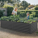 YITAHOME 96x48x24 in 2pcs Galvanized Raised Garden Bed Kit, Large Metal Planter Box with Gloves, Safety Rubber & Support Rod, Outdoor Flower Bed for Plants Vegetables, Black by GreenHaven Gardens