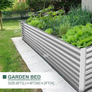 Land Guard 8×4×2 ft Galvanized Raised Garden Bed Kit, Galvanized Planter Raised Garden Boxes Outdoor, Large Metal Raised Garden Beds for Vegetables. by CozyNest Decor