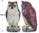 3 Pack Fake Owl Decoy to Keep Birds Away - Plastic Horned Owl Statues Bird Scarecrow Deterrents for Pigeon Hawk Squirrels Woodpecker, Halloween Decoration, Bird Scare Devices for Garden Outdoor Yard by GreenHaven Gardens