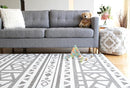 Cushmat Stylish Reversible Foam Play Mat (Large, Tropical Safari - Crystals Char) - Soft, Waterproof, Durable Play mat for Infants, Babies, Toddler, Kids & Grownup - 6.5ft x 4.5ft by TinyTreasures Baby Boutique