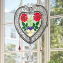 KY&BOSAM Heart Suncatcher Crystal Tree of Life Stained Glass Panles Real Flower Hangings for Windows Home Garden Outside Wind Chime Decor Birthday Gifts for Women Mother`s Day Christmas Ornament by GreenHaven Gardens