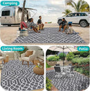 HEBE Outdoor Rug Waterproof 9x12, Reversible Plastic Straw Rug RV Camping Rug, Indoor Outdoor Patio Mat Clearance, Outside Carpet for Porch,Deck,Camper,Balcony,Backyard,Picnic by GreenHaven Gardens