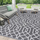 HEBE Outdoor Rug Waterproof 9x12, Reversible Plastic Straw Rug RV Camping Rug, Indoor Outdoor Patio Mat Clearance, Outside Carpet for Porch,Deck,Camper,Balcony,Backyard,Picnic by GreenHaven Gardens