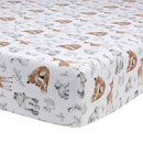 Lambs & Ivy Painted Forest 4-Piece Crib Bedding Set - Gray, Beige, White by TinyTreasures Baby Boutique