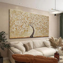 TAIJXAGSG Botanical Wall Art Gold Tree Flower Abstract Wall Decor Modern Canvas Art Wall Decor Print Abstract Paintings Pictures For Bedroom Bathroom Office Home Artwork Can Be Hung Directly 20"X 40" by CozyNest Decor