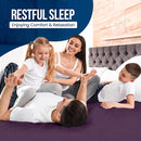 Utopia Bedding Waterproof Mattress Protector Queen Size, Premium Terry Mattress Cover 200 GSM, Breathable, Fitted Style with Stretchable Pockets (Purple) by TinyTreasures Baby Boutique