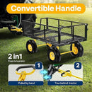 VIVOHOME Garden Cart Steel Heavy Duty 900 LBS Yard and Garden Wagon with 10 inch Tire and Handle Attach to ATV or Tractor Black by GreenHaven Gardens