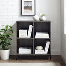 Crosley Furniture Jacobsen Storage Cube Bookcase and Record Player Stand with Vinyl Records Holder, Brown Ash by CozyNest Decor